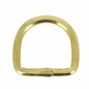 Anneau demi-rond en laiton soudé, type bouclerie, fabriqué en Italie, visible dans l'image.