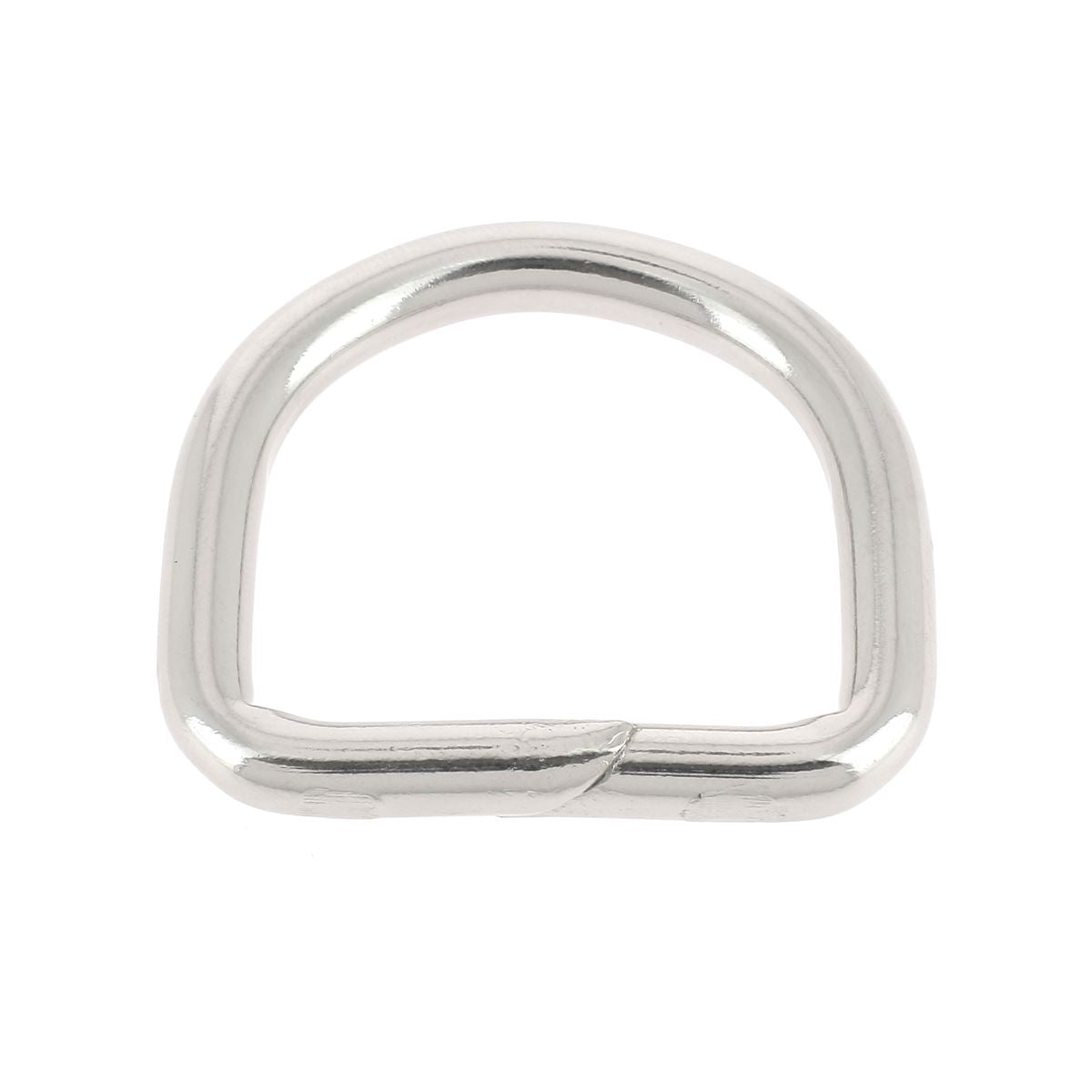 Anneau demi-rond soudé en laiton nickelé, boucle de 35 mm, pour bijoux, fabriqué en Italie.