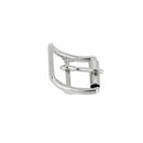 Boucle de ceinture double à rouleau en laiton massif, finition nickelée, avec boucle incurvée de 14mm, pour accessoires de mode.