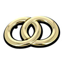 Boucle de ceinturon DUO en laiton doré clair, boucle de ceinture ronde, diamètre 40 mm, accessoires de bouclerie.