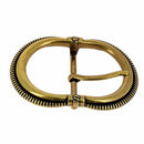 Boucle de ceinture double ZIA en laiton vieilli, 40mm, équipée d'une boucle de ceinture robuste et élégante.