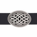 Boucle de ceinturon celtique IXA en argent vieilli, 40mm, boucle de ceinturon en style celtique avec finition vieillie.