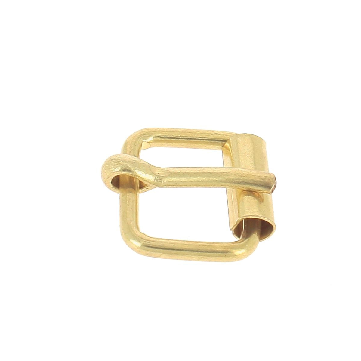 Boucle de ceinture en fil rond à rouleau en laiton de 12mm, style mini bouclerie pour accessoires.