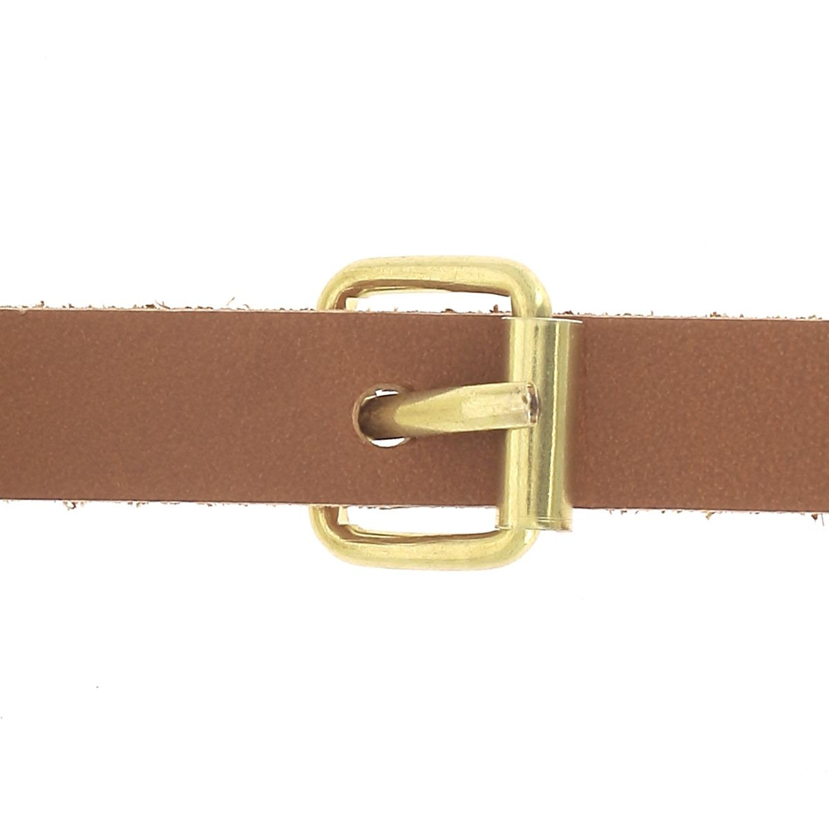 Boucle de ceinture en fil rond à rouleau LAITON, 12mm, pour accessoires de maroquinerie ou couture.