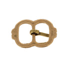 Boucle de ceinture double en laiton massif VEN de 15mm, accessoire de boucle de ceinture en métal solide.