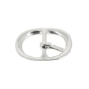 Boucle de ceinture double YAN en nickel, pièce de bouclerie pour ceinture, finition métallique élégante.