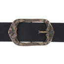 Boucle de ceinture double en laiton massif de la marque RAJ, bouclerie robuste pour ceintures en cuir.