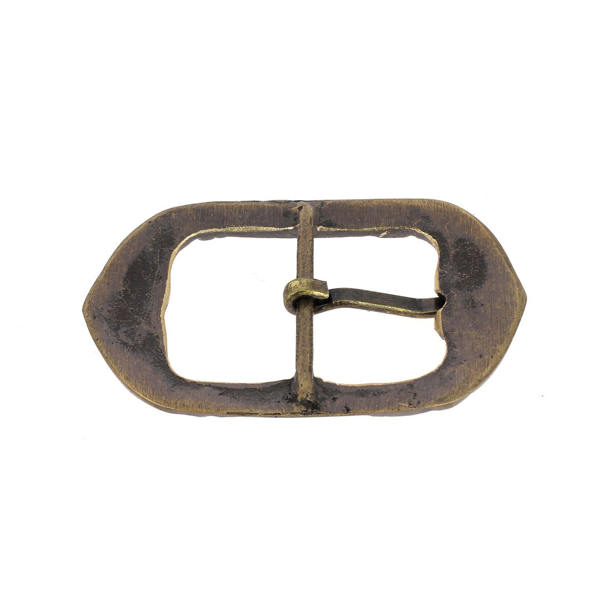 Boucle de ceinture double en laiton massif RAJ, vintage, 30 mm, bouclerie robuste pour ceintures en cuir ou tissu.
