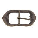 Boucle de ceinture double en laiton massif RAJ, style vintage, largeur 38 mm, boucle de ceinture en bouclerie.
