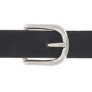 Boucle de bride en laiton massif, bouclerie en nickel, pour fixation ou réglage de bride équestre, vue rapprochée.
