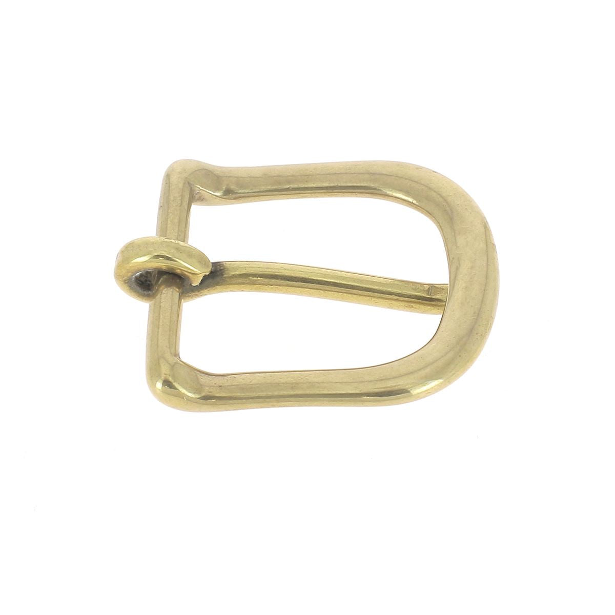 Boucle de bride en laiton massif de 20mm, pièce de bouclerie robuste pour accessoires en cuir ou textile.