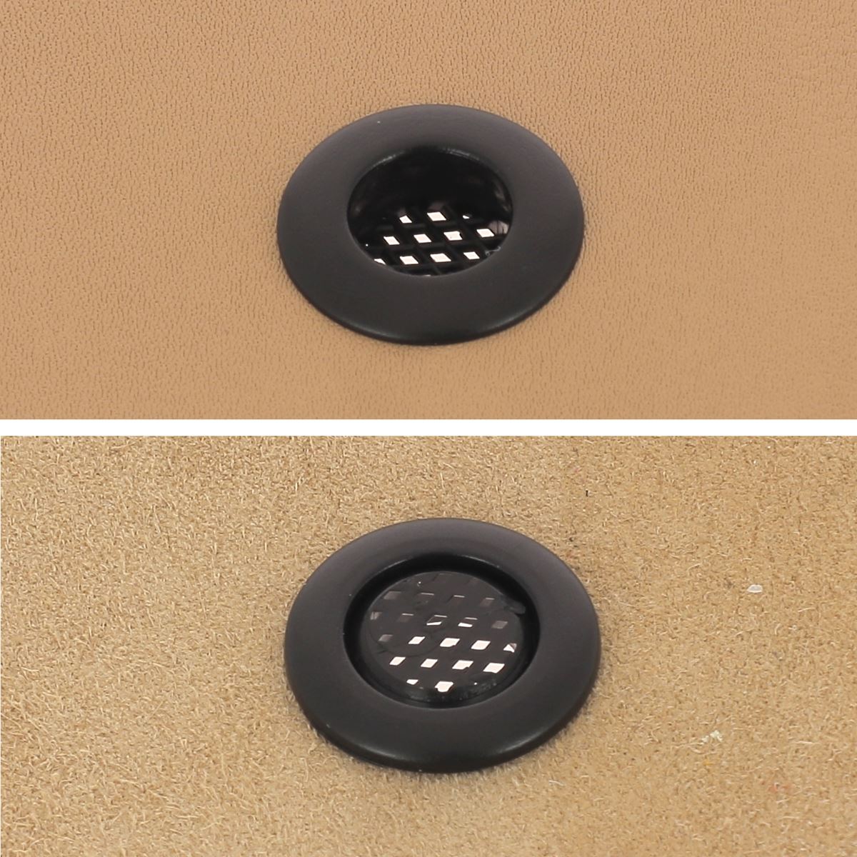 Œillet aérateur à clipser en plastique noir pour maroquinerie, diamètre 11 mm, accessoire pratique et durable