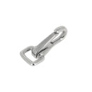 Mousqueton à bélière fixe en inox de 13 mm, boucle de fixation robuste pour accessoires ou équipements.