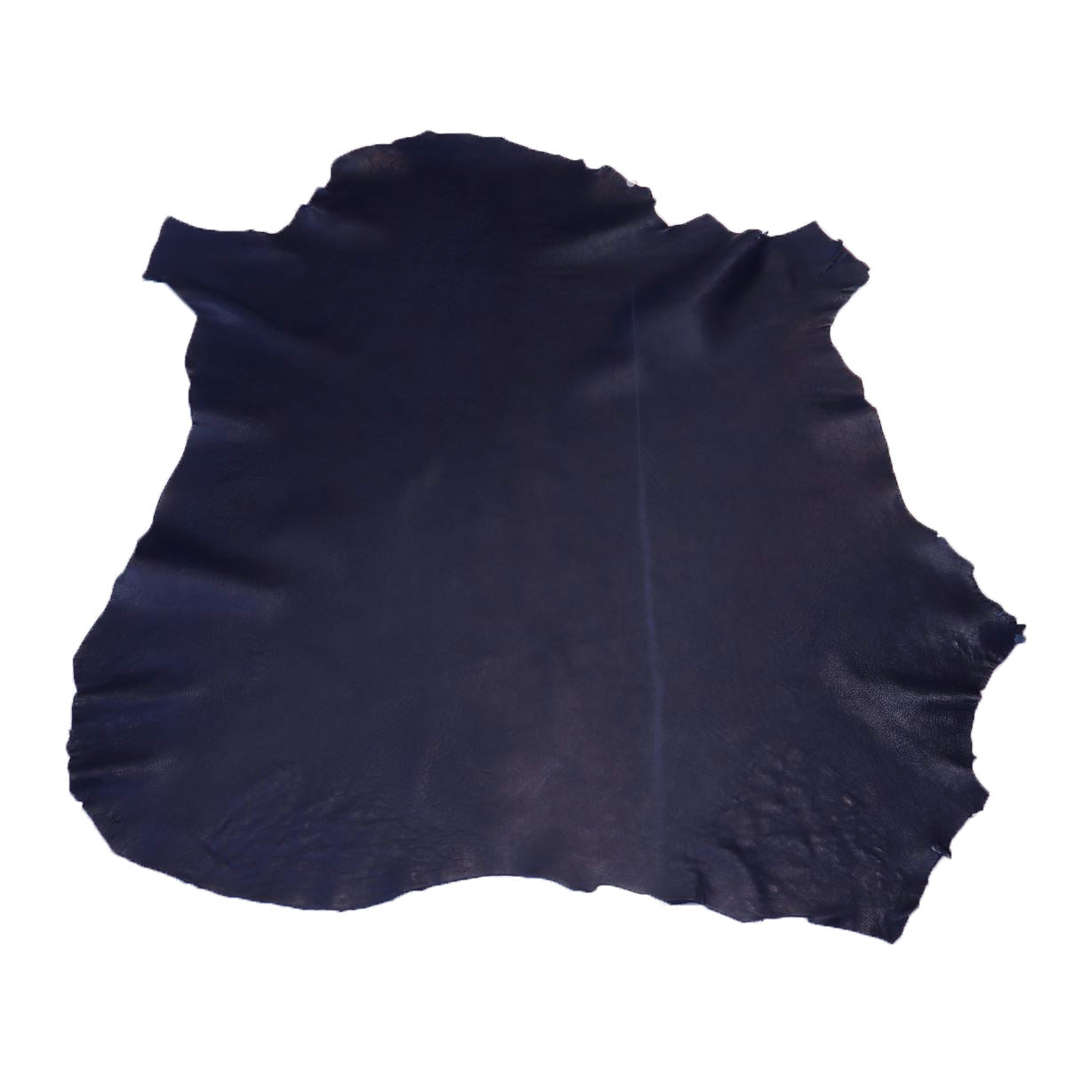 Peau entière de cuir de basane France, aniline, bleu marine, qualité 2e choix, tissu épais et doux, pour la maroquinerie ou la couture