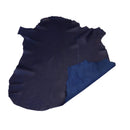 Peau entière de cuir de basane France, cuir aniline bleu marine, haute qualité, pour artisanat et maroquinerie.