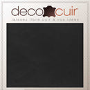 Peau entière de cuir de basane noire, finition aniline, aspect mat, fabrications françaises, pour artisanat ou maroquinerie.