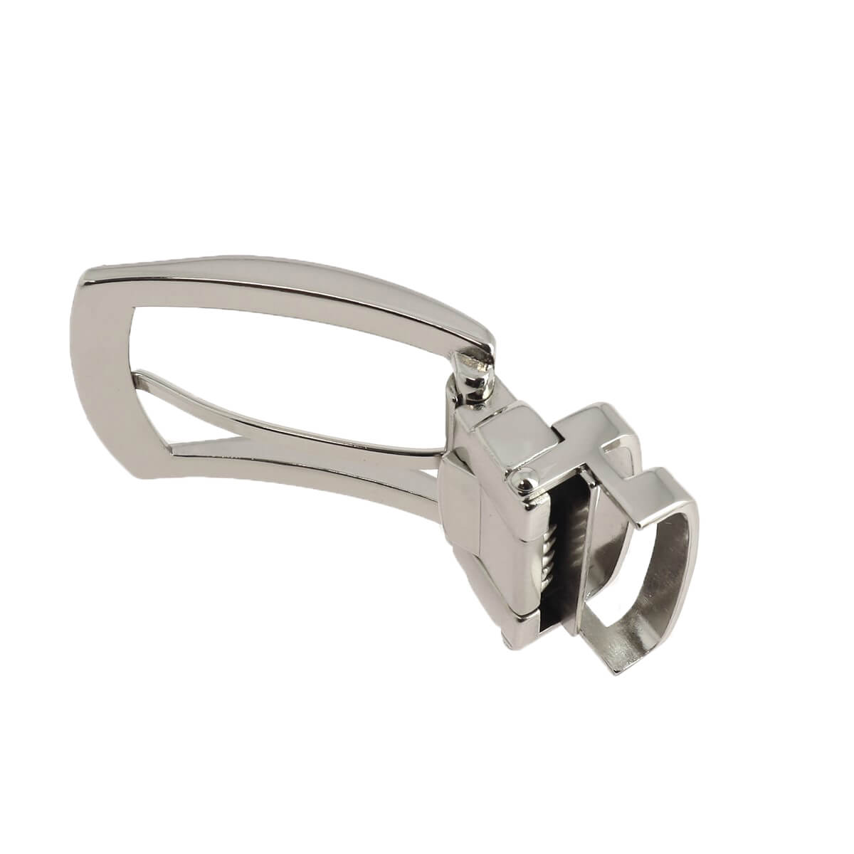Boucle de ceinture à griffe LAM en nickelé satiné, boucle de 34 mm, pour accessoires de maroquinerie.