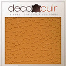 Peau de cuir en basane imprimée PECARI couleur fauve, texture douce et motif naturel visible.
