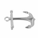 Boucle de ceinturon ancre marine AYA en argent vieilli, 40 mm, boucle de ceinturon en métal décoratif avec motif nautique.