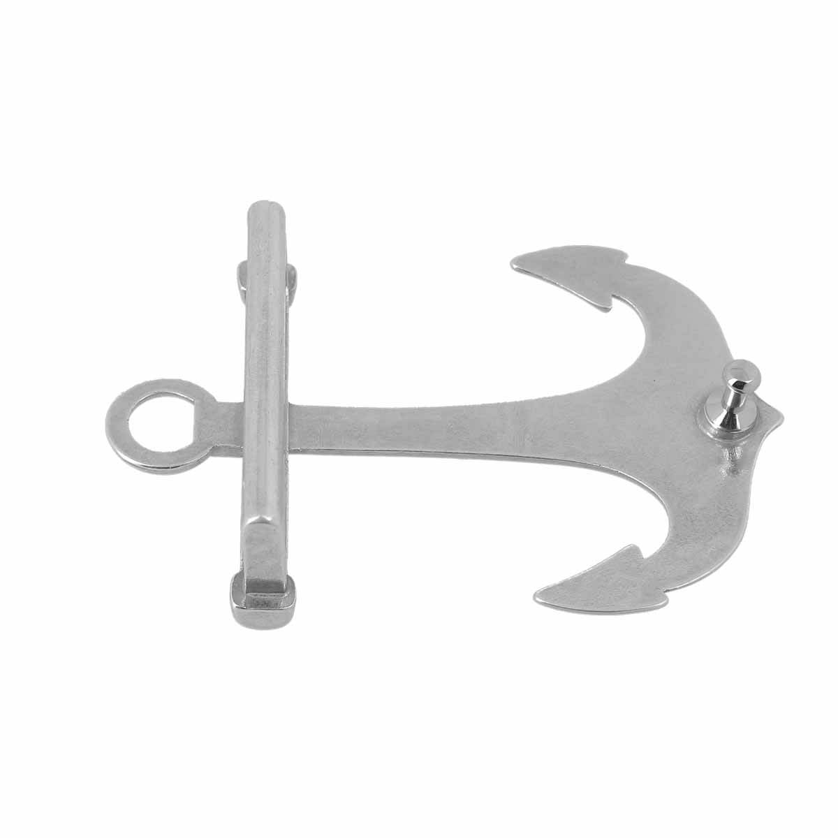 Boucle de ceinturon ancre marine AYA en argent vieilli, 40 mm, en métal avec motif d'ancre marine, pour ceinture élégante.