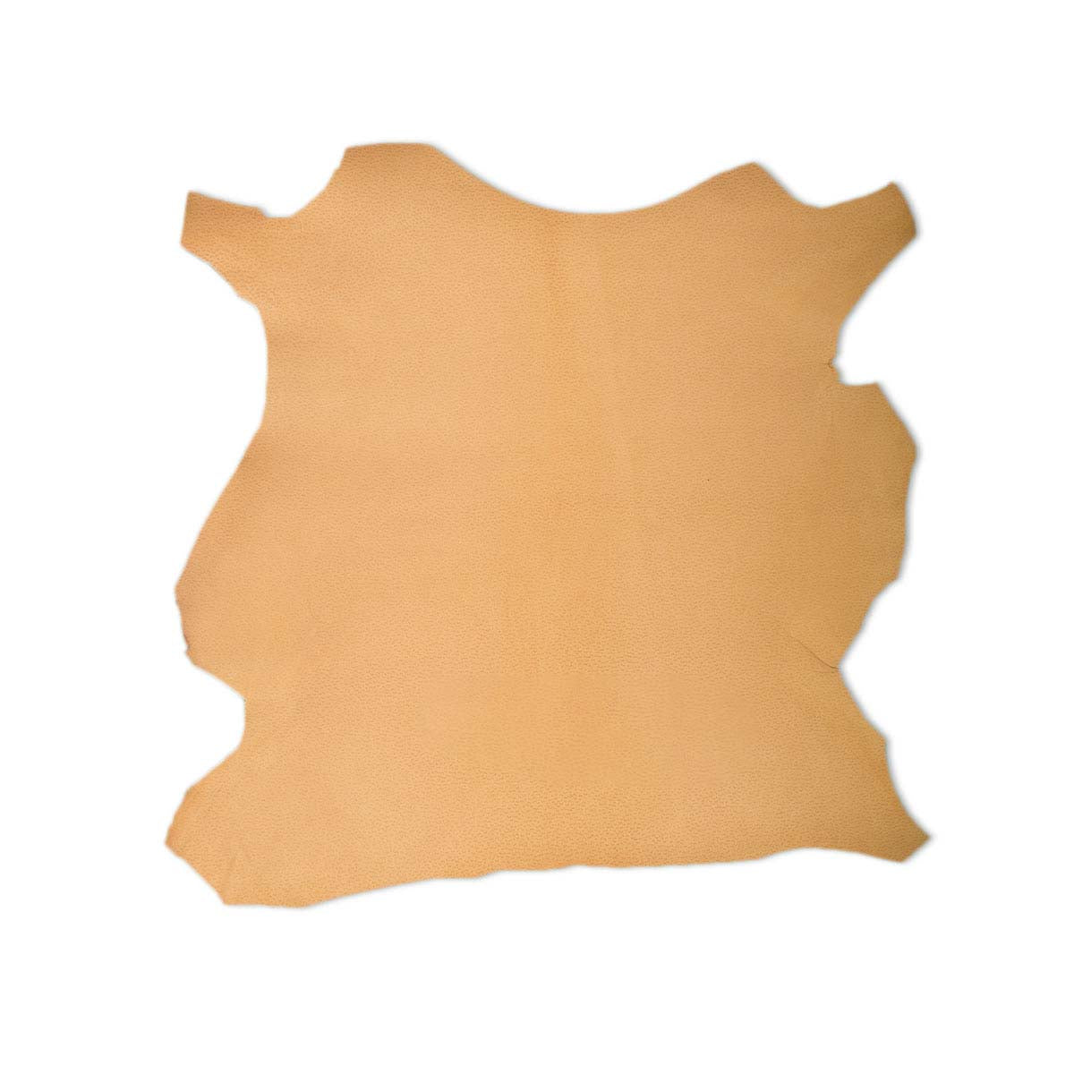 Peau de cuir basane imprimée Pecari fauve, texture douce et naturelle, utilisée pour la confection de vêtements et accessoires.