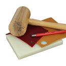 Billot de découpe en ERTALON 150x100x15mm, outil de découpe durable de la marque Deco Cuir, avec surface plane.