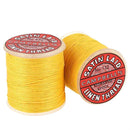 Bobine de 130m de fil de lin satiné Campbell's, couleur jaune, mercerie 18/4, idéale pour couture et broderie.