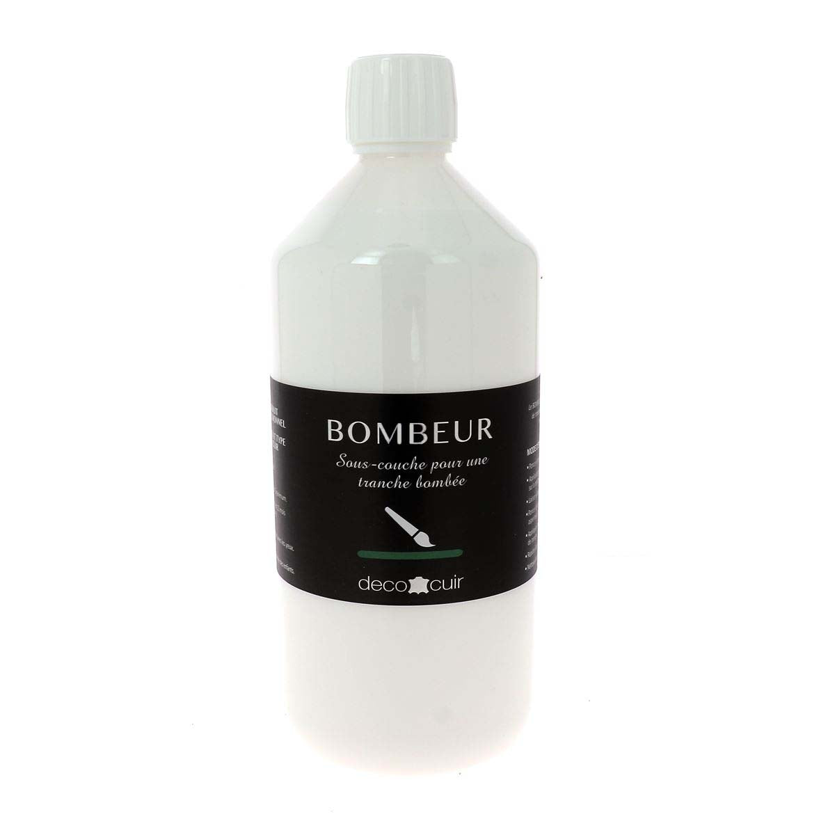 Bombeur de tranche Deco Cuir, 1L, teintures et peintures pour cuir, applicateur pour finition précise sur surfaces en cuir.