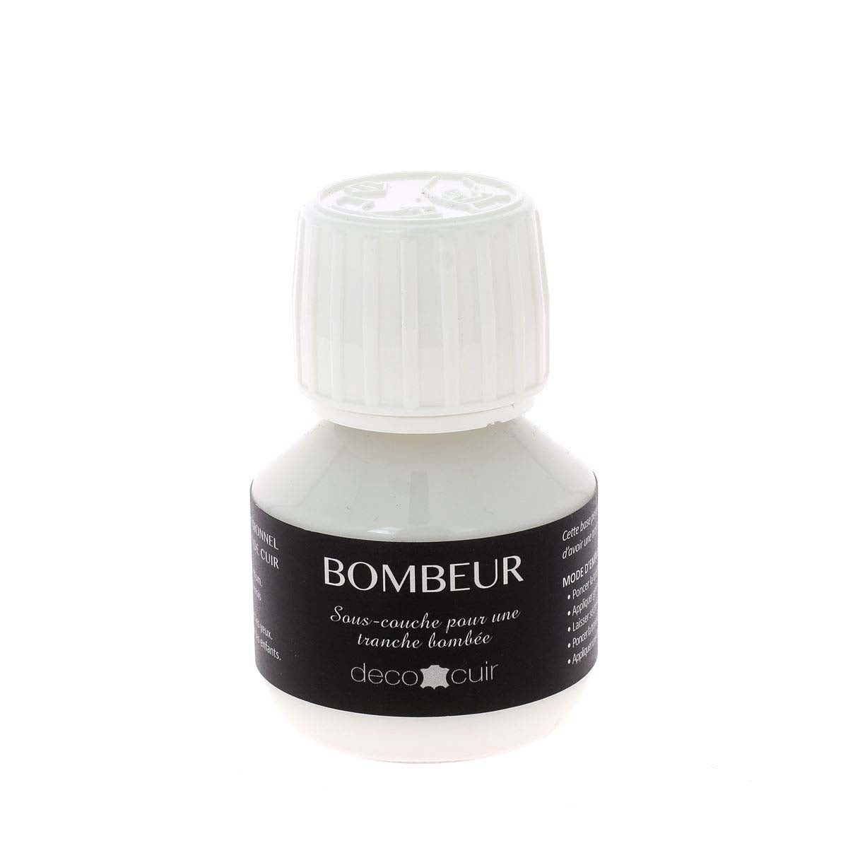 Bombeur de tranche Deco Cuir 60ml, teintures pour cuir, applicateur pour teindre et décorer le cuir naturel.