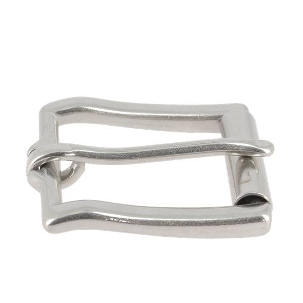 Boucle de ceinture ANA en inox, boucle à rouleau, design simple et robuste pour ceinture en cuir ou tissu.