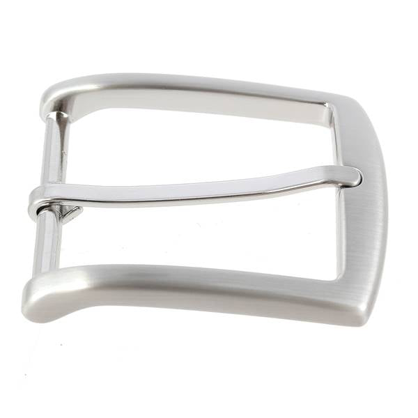 Boucle de ceinture ÉDI en nickelé satiné, 40 mm, bouclerie pour ceinture en acier.