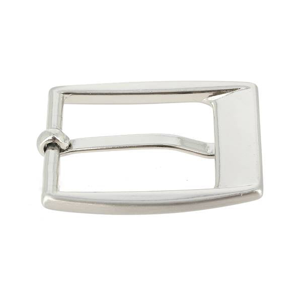 Boucle de ceinture MAC en nickel free satiné, 30 mm, en bouclerie pour accessoire de mode élégante.