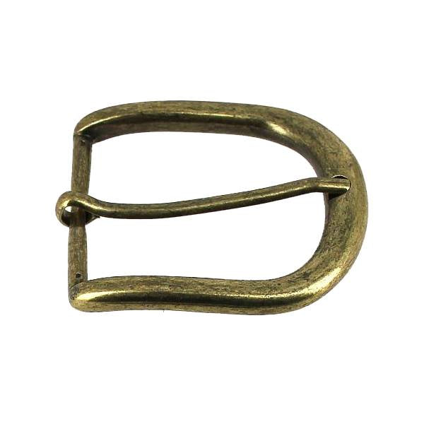 Boucle de ceinture SAM en laiton vieilli, style boucle de ceinture en bouclerie, finition rustique, 40 mm de large.