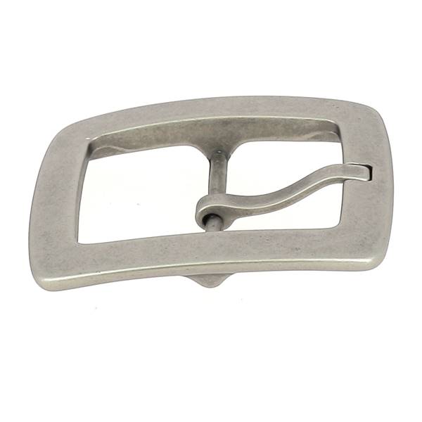 Boucle de ceinture double KYO en vieux nickel, 40 mm, boucle de ceinture en acier pour accessoire de mode.