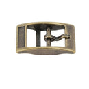 Boucle de ceinture double KIM en bouclerie, finition en acier robuste, pour accessoires de mode ou artisanat.