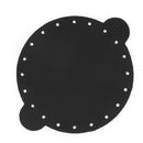 Découpe pour bourse en cuir noire de Deco Cuir, vue détaillée montrant la texture et la finition du cuir.