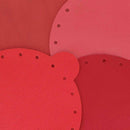 Découpe pour bourse en cuir rouge de marque Deco Cuir, pièce pour la fabrication ou la réparation d'une bourse en cuir.