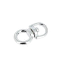 Liaison tournante en nickelé pour porte-clés, boucle en métal de 10 mm, article de bouclerie pour accessoires.