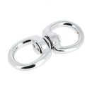 Liaison tournante en nickelé de 17 mm, bouclerie pour porte-clés, fabriquée par Autres, visible en gros plan.