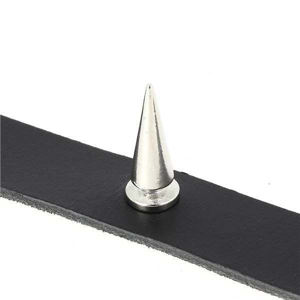 Rivet pointe pour collier de chien en nickelé, longueur 25 mm, accessoire de fabrication de bijoux ou de colliers.