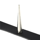 Rivet pointe pour collier de chien, nickelé, longueur 55 mm, accessoire en métal pour personnalisation de bijoux ou colliers.