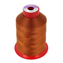 Bobine de fil polyester GRAL N°30 marron rouillé de 1000m de la marque Coats, mercerie, vue de face.