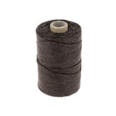Bobine de fil de lin poissé Campbell's couleur chocolat, mercerie, finition lisse pour couture et broderie.