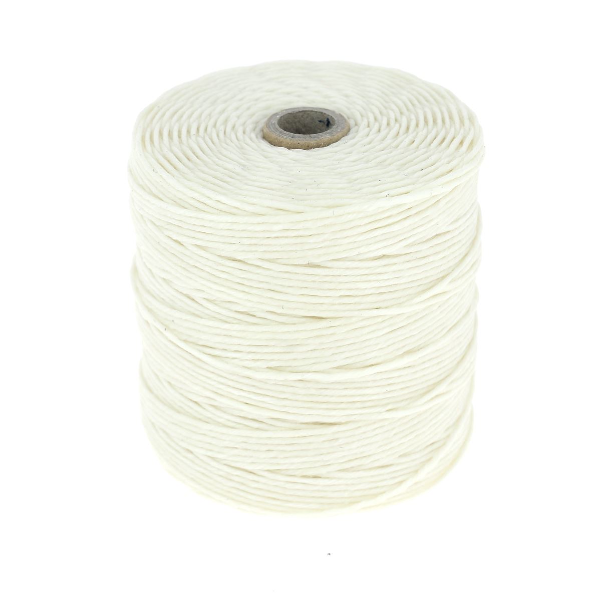 Bobine de fil de lin poissé naturel Campbell's, mercerie, diamètre 0,95 mm, 18,7 mètres, image montrant le fil en bobine.