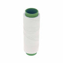 Bobine de fil polyester tressé et ciré blanc, diamètre 1 mm, longue de 100 m, pour mercerie, marque Autres.