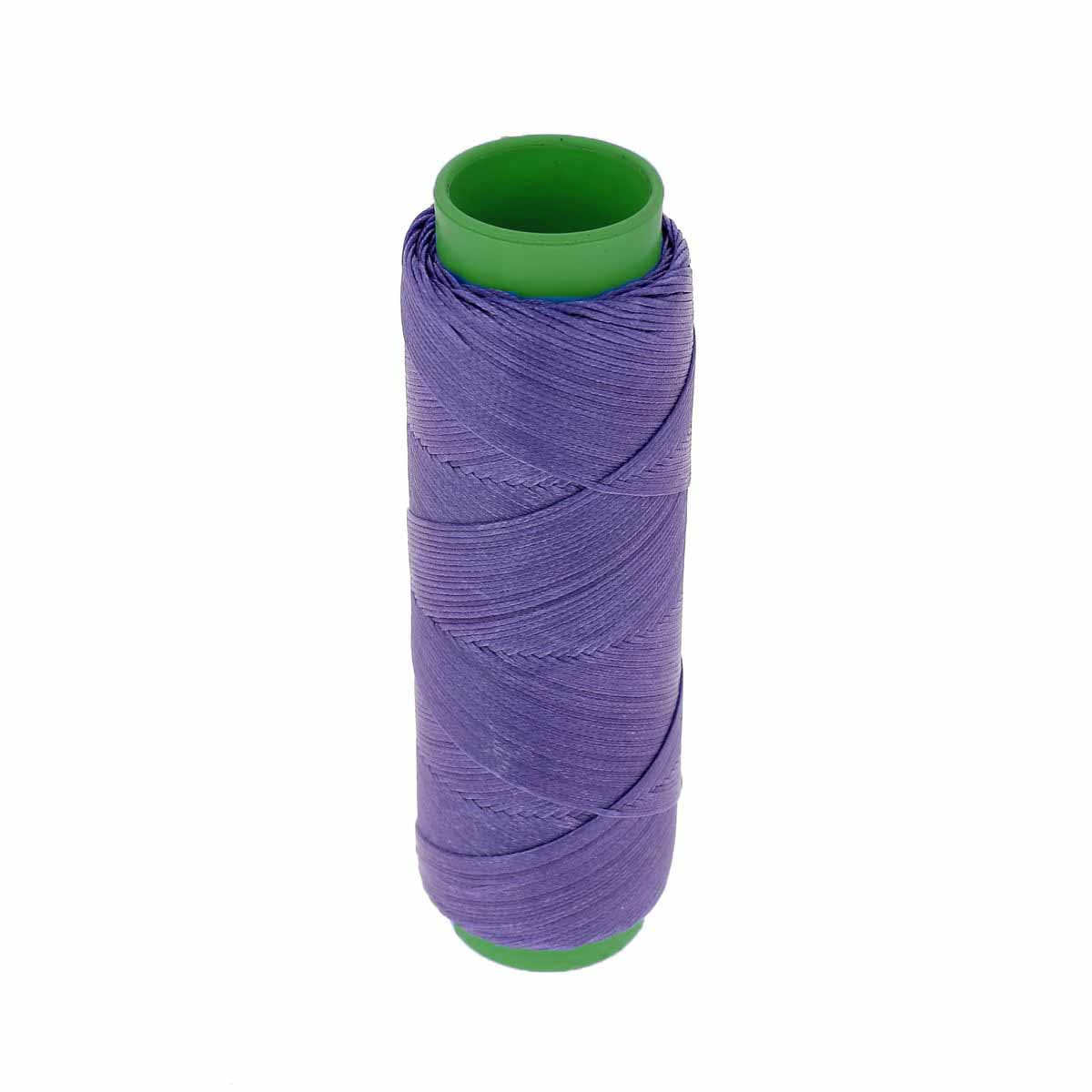 Bobine de 100m de fil polyester tressé et ciré, diamètre 1mm, couleur parme, mercerie, marque Autres