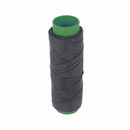 Bobine de 100m de fil polyester tressé et ciré de 1mm en gris foncé, pour couture et travaux de mercerie.