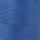 Bobine de 100m de fil polyester tressé et ciré bleu azur, diamètre 1mm, pour travaux de mercerie.
