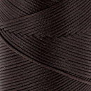 Bobine de 100m de fil polyester tressé et ciré de 0,8mm couleur chocolat, pour mercerie, marque Autres.
