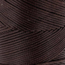 Bobine de 100m de fil polyester tressé et ciré, diamètre 0,8mm, couleur marron foncé, pour travaux de mercerie.